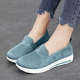 thumbnail image 5 of Abomasnow Womens Cloth Knit Slip‑On Breathable Walking Sneaker Shoes Casual Workout Running Going Out Shoes, 5 of 9