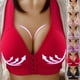 thumbnail image 2 of Sujetador deportivo Hebilla trasera para mujer, ropa interior de talla grande sin aros, correas de hombro ensanchadas, cómoda, cubierta negra para el pechopangjing, 2 of 4
