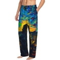 thumbnail image 6 of Naloa Abstract Starry Sky Pajama Pants Men, PJ Bottoms, Sleep & Lounge Pants-XX-Large, 6 of 6
