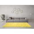 thumbnail image 3 of Ahgly Company Indoor Round Abstract Yellow Contemporary Area Rugs, 3' Round, 3 of 4