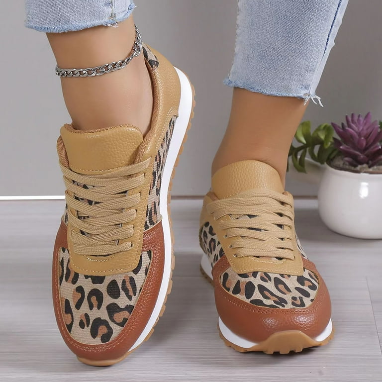 Leopard running sneakers best sale