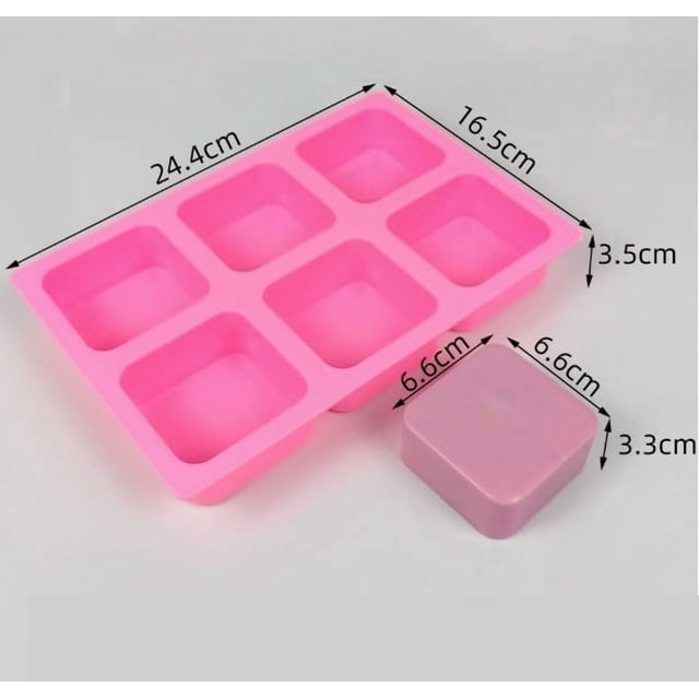 Molde de silicona cuadrado para jabones y pasteles