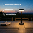 thumbnail image 5 of Mainstays 12-Inch Outdoor Rechargeable Table Lamp, Black, Water-Resistant, 100 Lumens, 5 of 9
