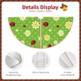 thumbnail image 3 of Xecao Daisies And Ladybugs Pattern Christmas Tree Skirt Holiday Part Decorations for Christmas Tree, Farmhouse Christmas Decor Xmas Holiday Home Party Decorations-30", 3 of 6