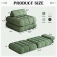 thumbnail image 2 of Erinnyees Foldable Futon Sofa Bed Single Size, Portable Sleeper Chair, Floor Mattress & Lounge Couch, Includes Pillow for Living Room, Bedroom, Apartmen, Green, 2 of 7