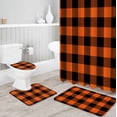 thumbnail image 3 of FMSHPON Halloween 4 Piece Bathroom Set Shower Curtain Bath Rug Contour Mat and Toilet Lid Cover, 3 of 8