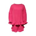 thumbnail image 4 of DHFJKG 2 Piece Outfits For Women Summer Shorts Set Ruffle Long Sleeve Loose Fit Solid Color T Shirt And Shorts Matching Sets Trendy Outfit, 4 of 5