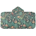 thumbnail image 5 of Yayeee Kids Hooded Towel with Hand Pockets Beach Soft Absorbent Bath Wrap 50 x 23.5 inch, Green Vibrant Forest Pattern, 5 of 5