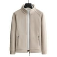 thumbnail image 4 of Zedker Men's Casual Jacket Bomber Jackets Lightweight Full Zip Outerwear Coat with Pockets Khaki L, 4 of 6