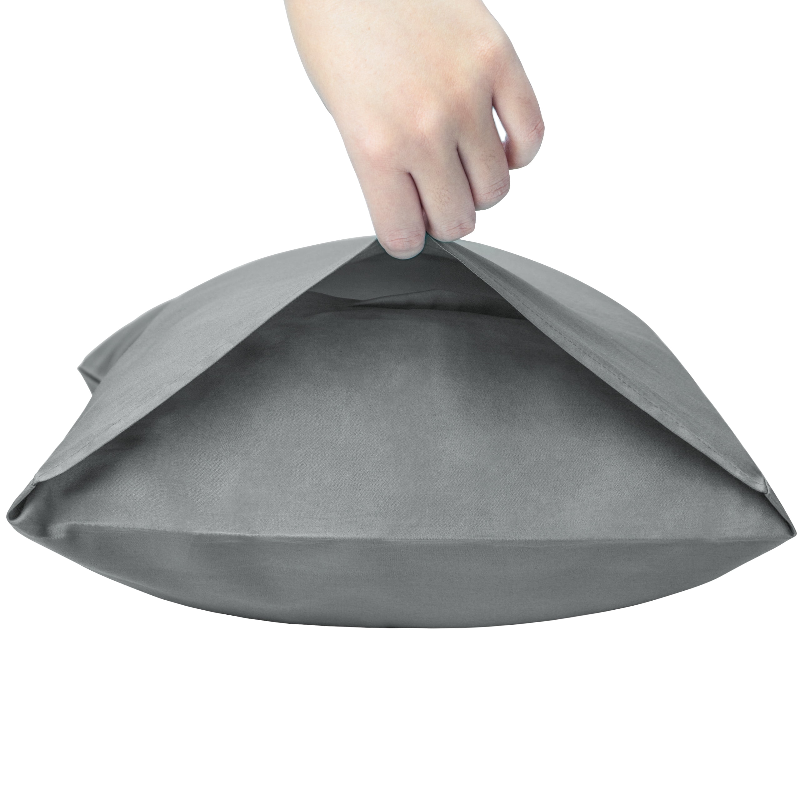 NTBAY 2 Pack 100% Egyptian Cotton Body Pillowcase with Envelope Closure,Soft and Easy Care Long Body Pillow Cover, 20" x 54", Dark Gray