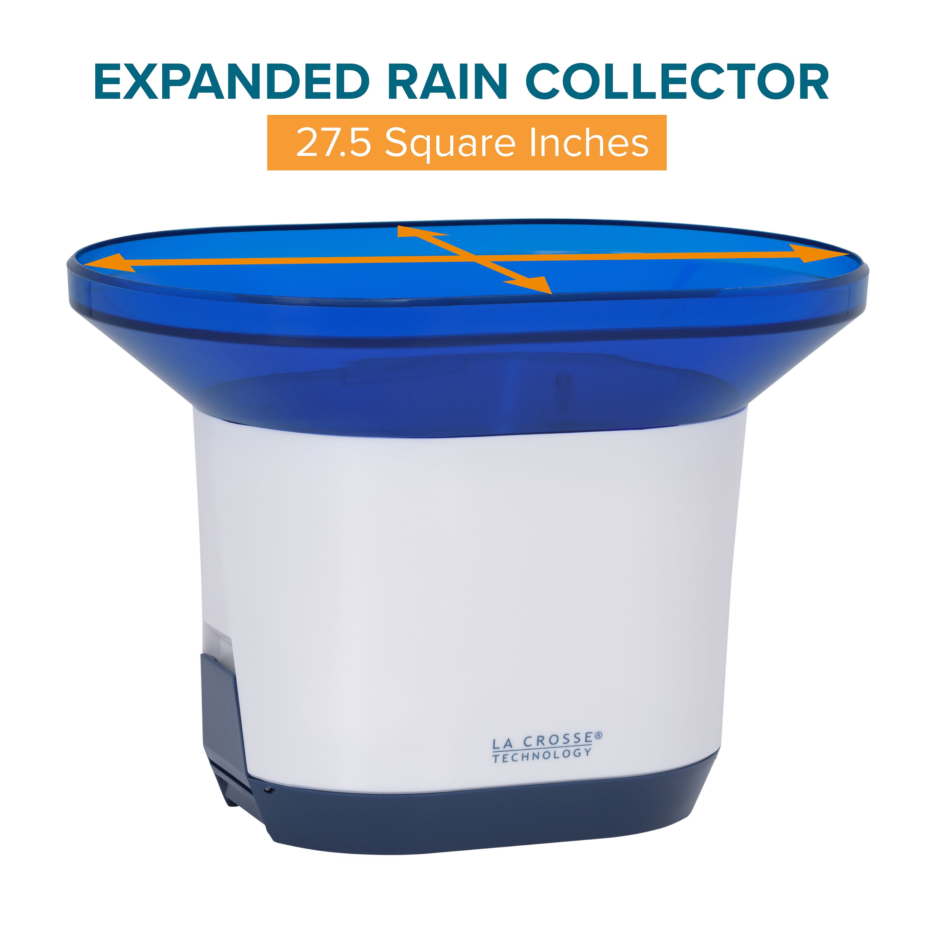 La Crosse Technology Wireless Rain Station with Temperature and Humidity, 724-1415BL