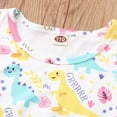 thumbnail image 4 of Gvdentm Easter Dress Toddler Summer Dresses for Girls Dress Dinosaur Clothes Kids Sleeveless Sundress(Yellow,12-18 Months), 4 of 7