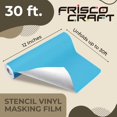 thumbnail image 2 of Frisco Craft Plantilla de vinilo para enmascarar – Plantilla de vinilo compatible para máquina Cricut Silhouette Cameo – Hoja de plantilla de vinilo extraíble azul – Fácil de usar, sin residuos, multi, 2 of 5