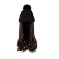 thumbnail image 2 of SUCS Fashion Long Curly Hair Hat Wig One Knit Hat Wool Curl Corn Perm Curl, 2 of 3