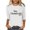 C-White, variant on JTZGDY Funny Letters Print 3/4 Sleeve Tops for Women Plus Size Vintage Graphic Basic Crewneck Pullover Loose Lightweight Oversized Casual Dressy Tunic Tees Shirt Blouse A-Black XXXXL