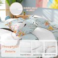 thumbnail image 2 of King 4 Piece Bedding Set Easter Rabbit Colorful Egg Soft Breathable Duvet Cover and Pillowcase, Pastoral Flower Teal Wood Board Duvet Cover Set Bed Sheets for Bedroom Dormitory Guest Room, 2 of 9