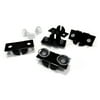 Black Center Shelf Rest Clip & Rubber Cushion for Brackets to Hang Glass, Wood Or Metal Shelf, 10 Pack