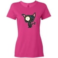 thumbnail image 3 of Inktastic Goth Animals Pets Black Cat Women's T-Shirt, 3 of 5