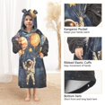 thumbnail image 3 of FORMRS Wearable Blanket Hoodie with Sleeves for Kids Cozy Flannel Sweatshirt, Watercolor Astronaut, 3 of 7