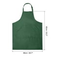 thumbnail image 2 of Uxcell Polyester 82cm x 68cm Kitchen Cooking Aprons Adjustable Bib Long Ties with 2 Pockets Green, 2 of 5