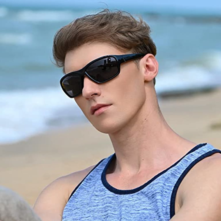 polarized sunglasses dark wrap around sunglasses