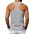 thumbnail image 4 of Fabrcox Men Tank Tops Quick Dry Crew Neck Men's Sleeveless Shirts Big and Tall Fitted Ribbed Hiking Workout Men's Muscle Shirts Gray S, 4 of 7
