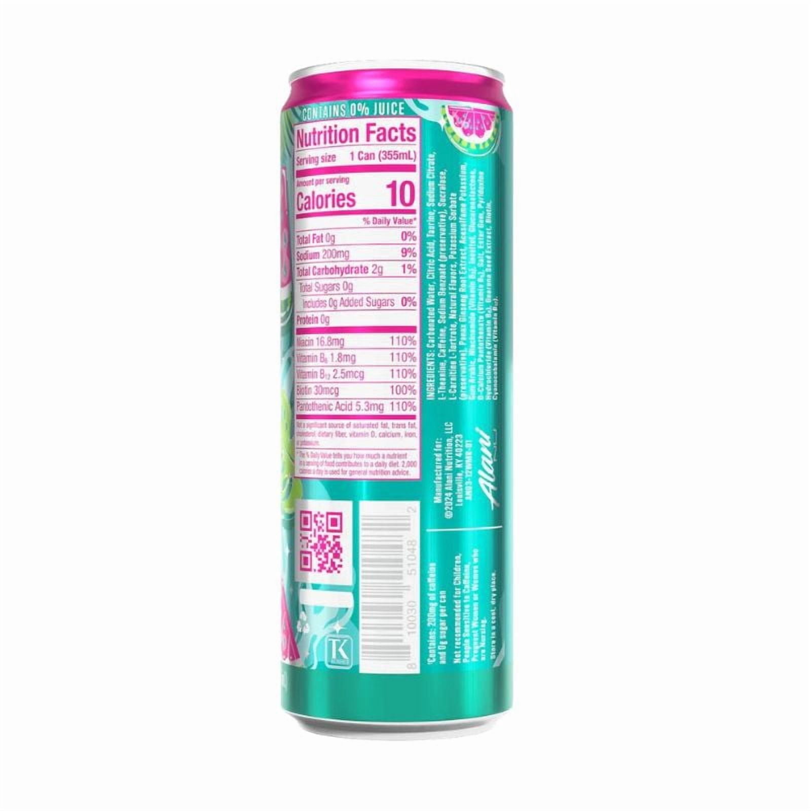 New Alani Nu Energy Drink Watermelon Wave 12 Fl oz (6 Pack)