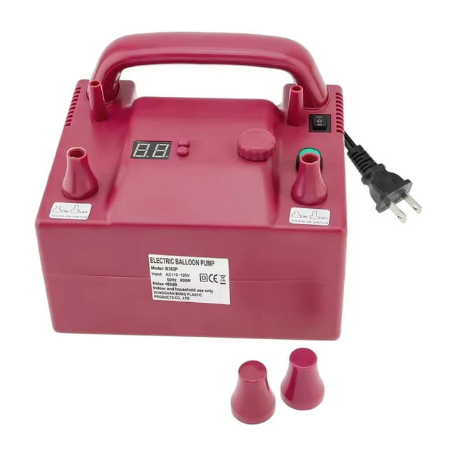 Inflador eléctrico de globos con doble boquilla bomba automática portátil controlador ajustable de aire cuerpo compacto en pp adecuado para decoracion
