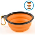 thumbnail image 4 of Comedero plegable de silicona naranja para perros y gatos con mosquetón - XL - 1000 ml JAMW Sencillez, 4 of 5