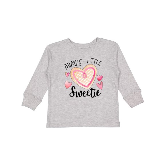 Inktastic Mimi's Little Sweetie with Heart Cookie Boys or Girls Long Sleeve Toddler T-Shirt