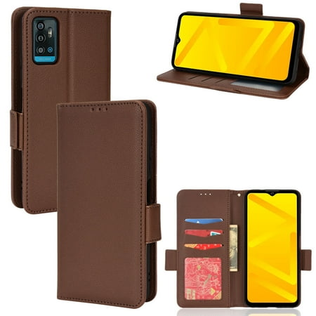 ZTE Blade A71 Case , PU Leather Flip Cover Card Slots Magnetic Closure Wallet Case for ZTE Blade A71