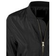 thumbnail image 5 of KOGMO Womens Classic Zip Up Lightweight Bomber Jacket, 5 of 7