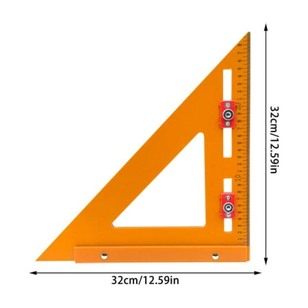 

HAXMNOU Member Pricing! Measuring Tools Square Tool Metric Speed Square Tool Innovative Square Tool Woodworking Square Building 2-in-1 Square Adjustable Carpenter (B)
