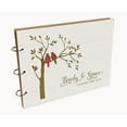 thumbnail image 7 of Darling Souvenir Personalized Engraved Laser Cut Wedding Guest Book Wooden Cover Sign-in Book Registry Guestbook Scrapbook-1Y, 7 of 7