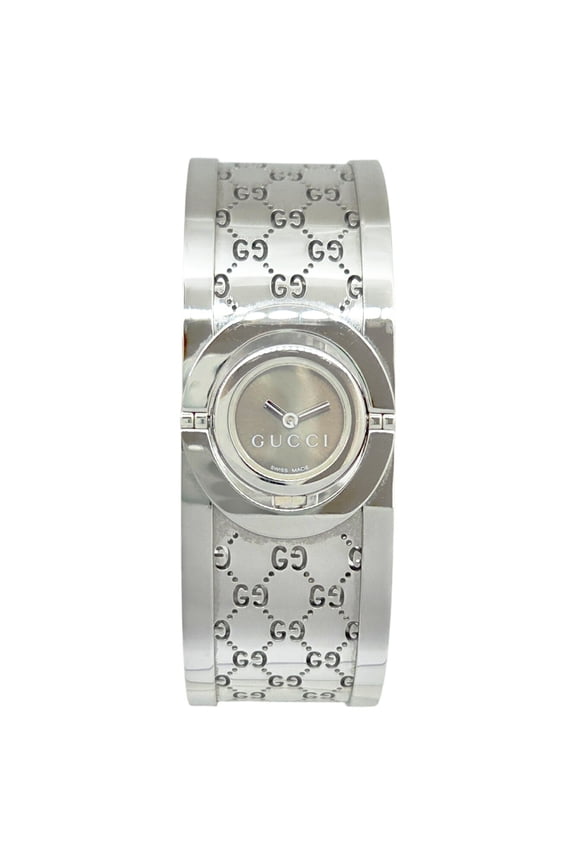 Pre-Owned GUCCI Toile Collection Bangle Watch, Stainless Steel, YA112501, Quartz... (Good)