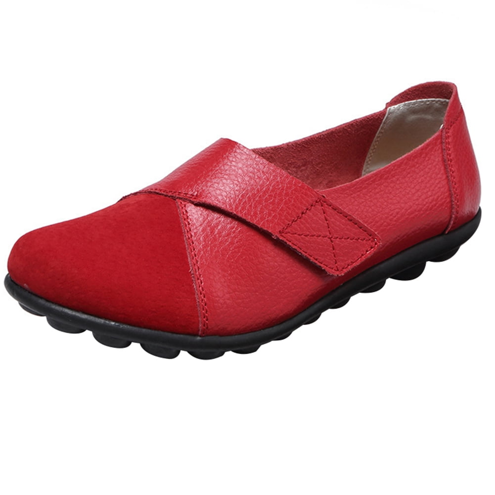Orthopedic PU Leather Loafers Soft Sole Casual Flats Shoes for Women ...