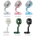 thumbnail image 2 of Ventilador de escritorio LED de 7 pulgadas ventilador plegable recargable de 2600 mAh portátil 3 velocidades para colgar en la pared, 2 of 8
