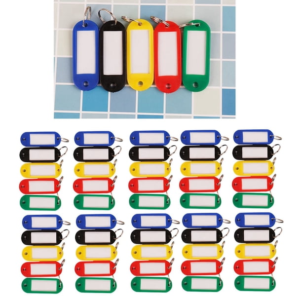 Etiquetas para llaveros, 50 piezas, colores surtidos, juego de etiquetas para llaveros, etiqueta para llavero, tecnología avanzada
