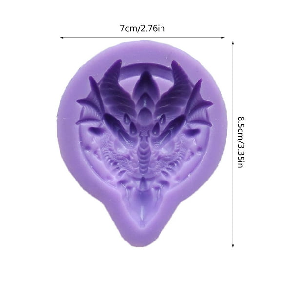 Aellinatey Dragon for Head Keychains Mold DIY Epoxy Craft Necklace Keychain Jewelry Mold