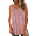 thumbnail image 2 of DPTALR Women's Solid Round-Neck Loose Sleeveless T-shirt Pullover Tops, 2 of 5