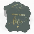 thumbnail image 2 of Inkdotpot Pack Of 100 Made With Love Wedding Paper Tags DIY Craft Bracket Shape Real Gold Foil Hang Tags, 2 of 7