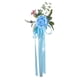 thumbnail image 5 of Silla de boda rústica con flores, decoración para pasillo de boda, banco creativo al aire libre con flores azul, 5 of 9