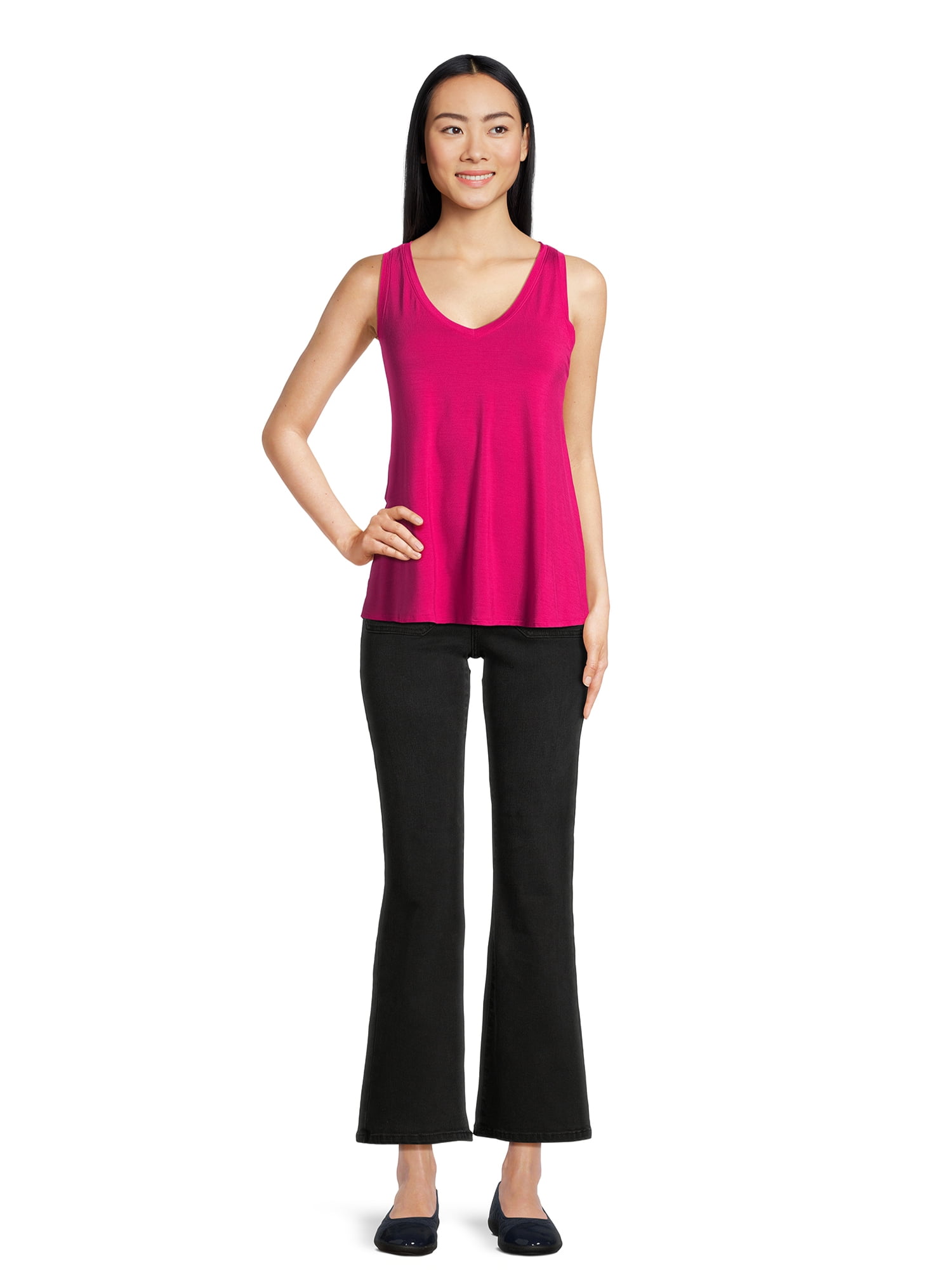 Time and Tru Women's Hi-Low Tank Top, Sizes S-XXXL