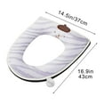 thumbnail image 3 of Ohmyroo Soft Washable Toilet Seat Cover Thick Warm Accessory With Handle For Home Bathroom Sanitary Comfort, 3 of 6