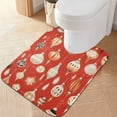 thumbnail image 2 of Yayeee Bath Rug for Bathroom Floor Non Slip Rectangle Fluffy Soft Absorbent Mat, 16"x24", Christmas Ornaments Pattern, 2 of 7