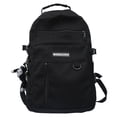 thumbnail image 1 of Nylon Fashion Backpack Casual Simple Solid Color Soft Shopper Bag (White), 1 of 10