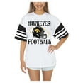 thumbnail image 3 of Women's Gameday Couture  White Iowa Hawkeyes Starting Lineup Contrast Sporty Heritage Oversized T-Shirt, 3 of 4