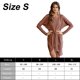 thumbnail image 2 of Vestidos midi de punto tipo gofre con cuello redondo y cintura imperio de manga larga para mujer (Magenta), 2 of 5
