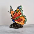 thumbnail image 5 of LAMIRO Tiffany-Style Traditional Butterfly Table Lamps Decorative Nightstand Light 9'' H Multi-Color Decorative Lamp, 5 of 7
