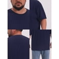 thumbnail image 7 of DARING DIVA Men's Big Tall Mesh Breathable Crew Neck Short Sleeve T-Shirts XL Navy Blue, 7 of 7